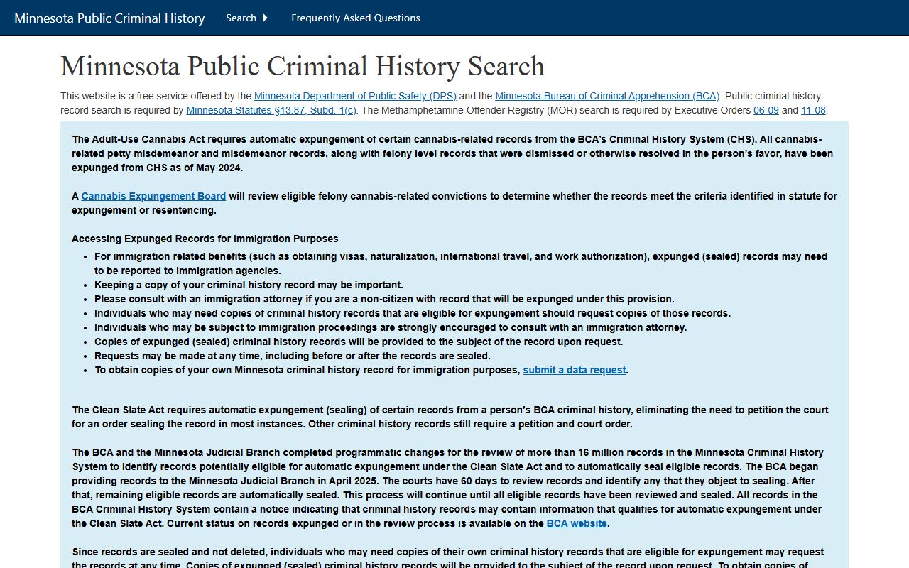 Brown County arrest records BCA criminal history search source