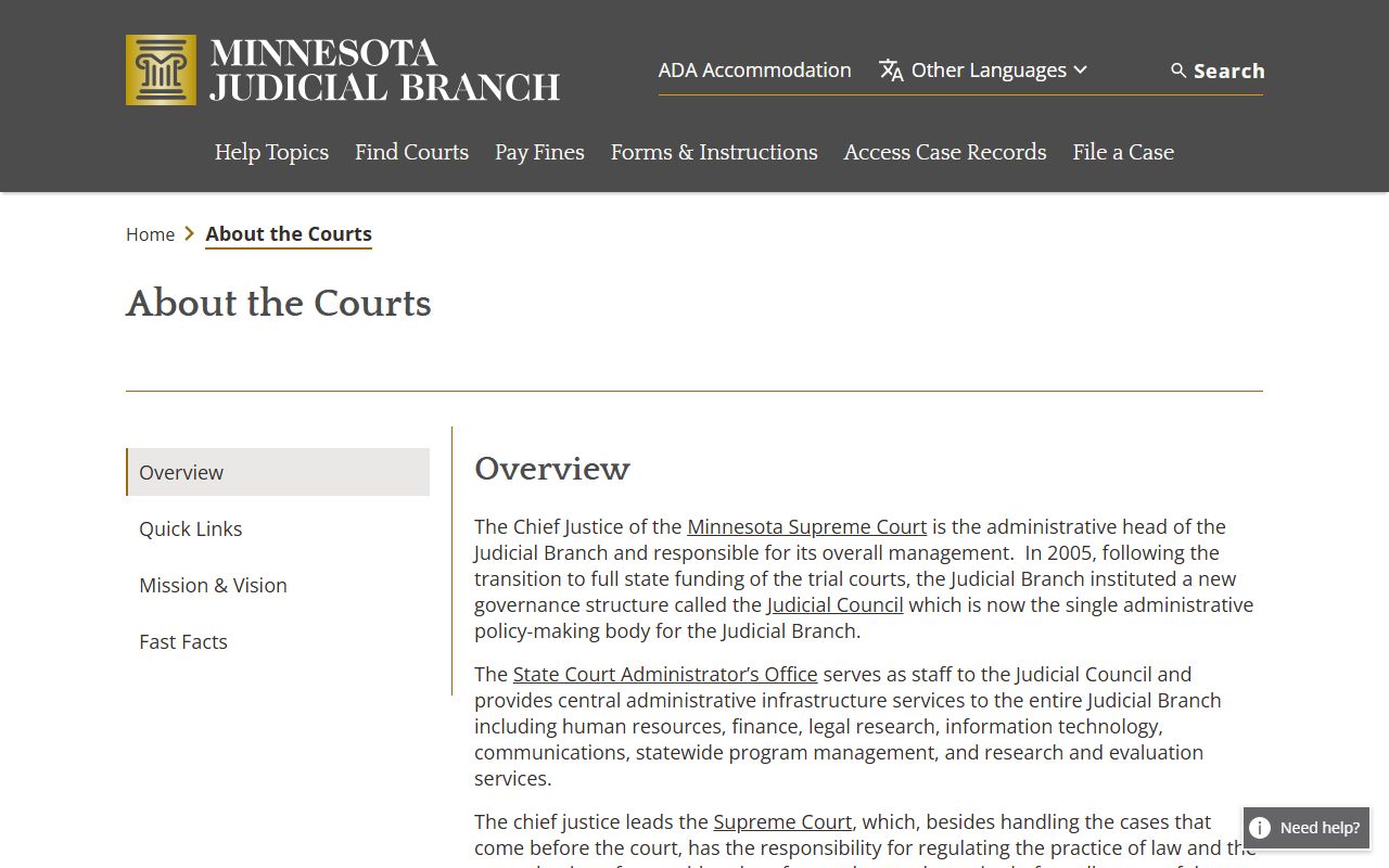 Brown County court records Minnesota court system overview