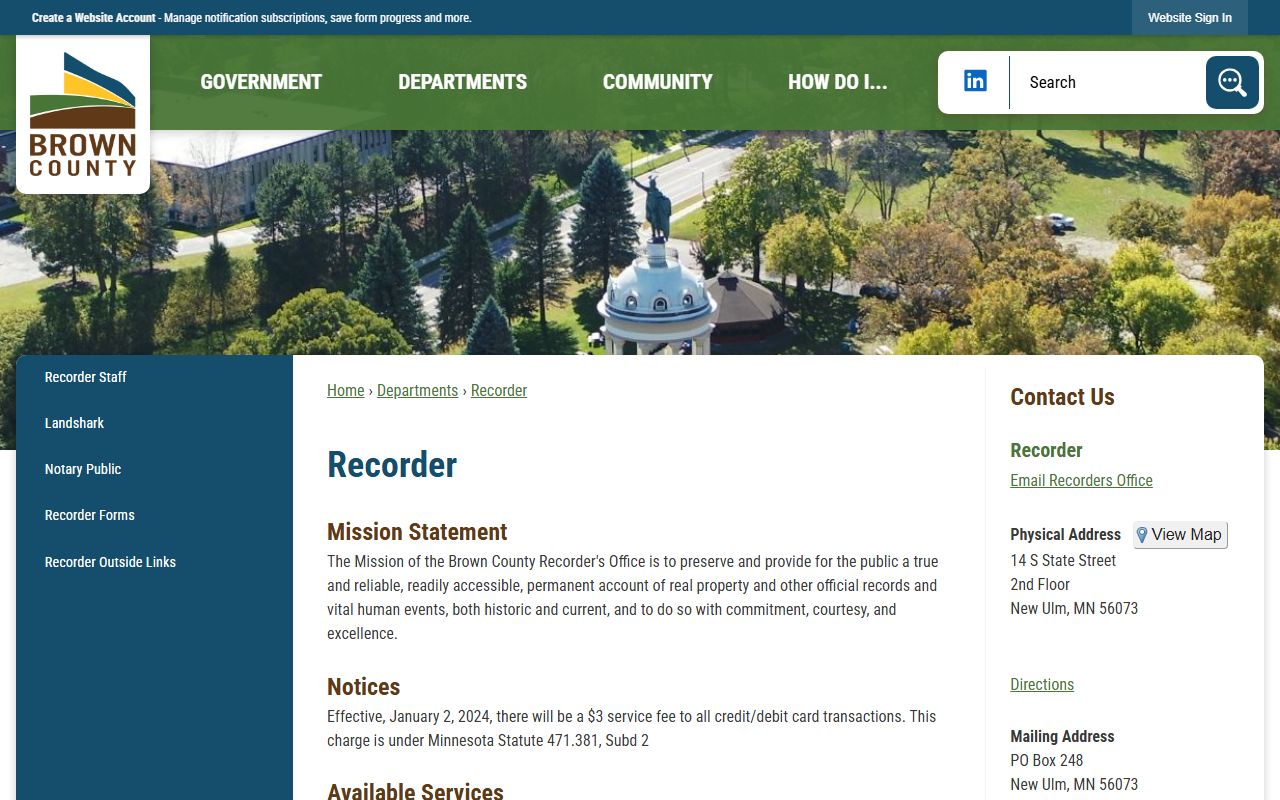 Brown County marriage records Brown County Recorder office